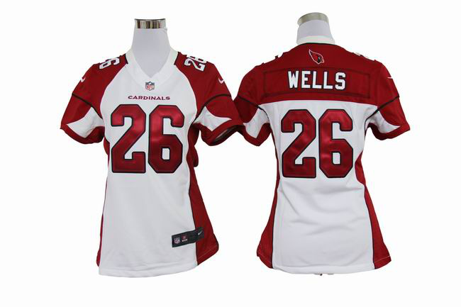 Nike Women's nfl Arizona Cardinals 26 Chris Wells Nike white Game Jerseys